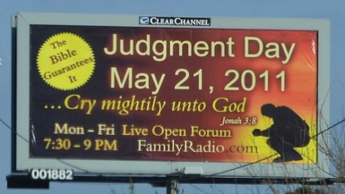 judgment day billboard. May 21, 2011 is Judgment Day.